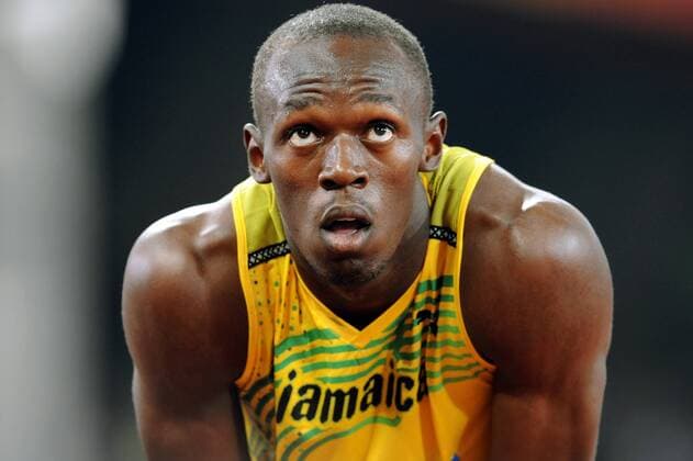 Usain Bolt (Jamaika) -  Leichtathletik OS Sommer Herren Olympische Sommerspiele Peking 2008, Spiele, Porträt Peking