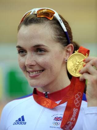 Victoria Pendleton (Großbritannien) - Olympiasiegerin 2008 im Bahnrad Sprint -  Radsport OS Sommer Damen Olympische Spiele Peking 2008, Sommerspiele, Nationaltrikot Porträt Peking