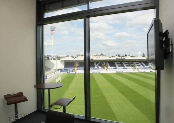 Neue VIP Loge im Playmobil Stadion - Heimspielstätte der SpVgg Greuther Fürth Fußball 2. BL Herren Saison 2008 2009, SpVgg Greuther Fürth, Fotostory, Stadionstory Totale Playmobilstadion Fürth