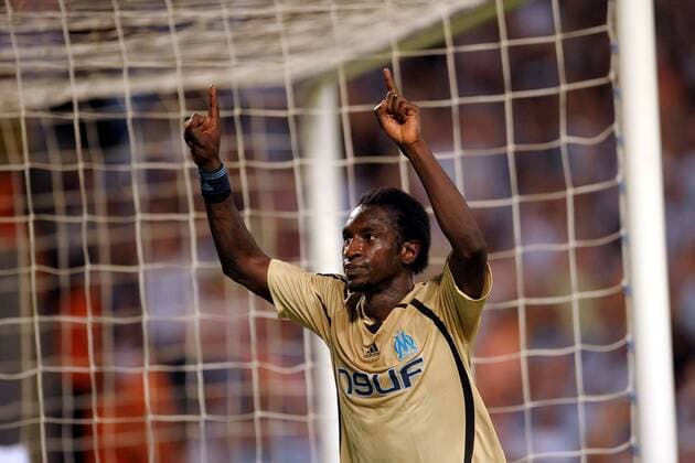 Mamadou Niang (Marseille) - Torjubel -  Fußball EC 1 Herren Champions League Quali 2008 2009, Olympique de Marseille OM Einzelbild Marseille