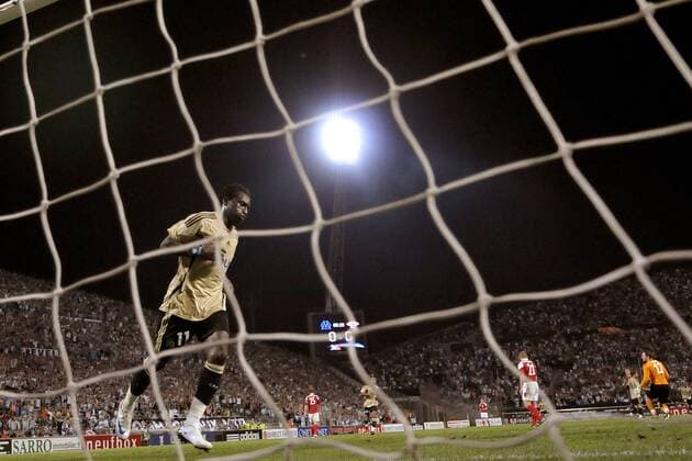 Mamadou Niang (Marseille) - Torjubel -  Fußball EC 1 Herren Champions League Quali 2008 2009, Olympique de Marseille OM Totale Marseille