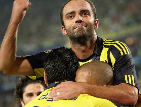 Semih Sentürk (Fenerbahce) - Torjubel -  Fußball EC 3 Herren Champions League 2008 2009, Qualifikation, Fenerbahce SK Istanbul Gruppe Istanbul Freude,