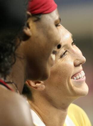Jelena Jankovic (Serbien, re.), Zweite der US Open 2008 und Siegerin Serena Williams (USA) -  Tennis Damen US Open 2008, Grand Slam, WTA Tour, Finale Gruppe Flushing Meadows New York, NY, N Y Harmonie, Freude,