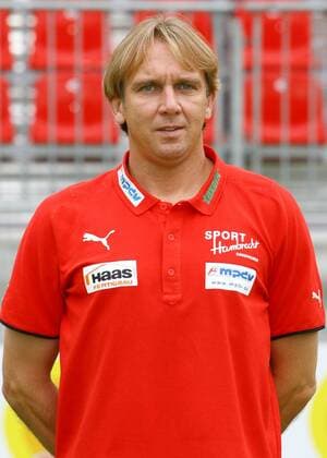 Trainer Gerd Dais (SV Sandhausen) Fußball Herren 3. Liga 2008 2009, Präsentation, Pressetermin, Porträttermin, Vdig Porträt Sandhausen