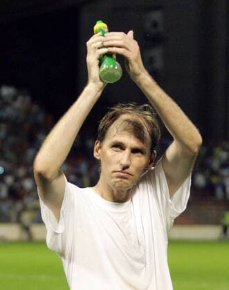 Elvir Rahimic (Bosnien Herzegowina) - Schlussjubel -  Fußball Länderspiel Herren WM Quali 2008, Nationalmannschaft Einzelbild Zenica Freude,