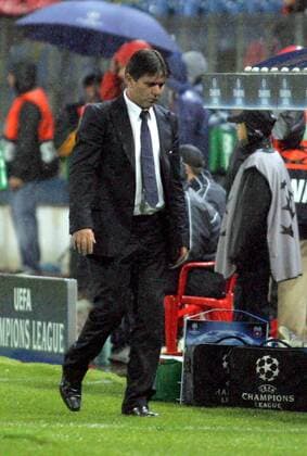 Trainer Marius Lacatus (Steaua Bukarest) -  Fußball EC 1 Herren Champions League 2008 2009, Steaua Bukarest Einzelbild Bukarest