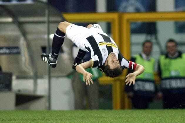Alessandro del Piero (Juventus Turin) - Torjubel -  Fußball EC 1 Herren Champions League 2008 2009, Juventus Turin, Juve Einzelbild Turin Freude, Begeisterung