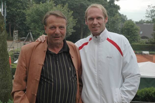 Dirk Hordorff (li.), Trainer von Rainer Schüttler (beide Deutschland TK Kurhaus Bad Aachen) Tennis 1. BL Herren Saison 2008, Lambertz Gruppe Düsseldorf