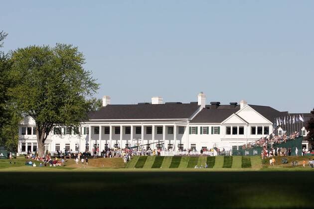 Klubhaus des Oakland Hills Country Club in Bloomfield Township - (Icon4394517) Golf Herren PGA Championship 2008, Tour, Totale Bloomfield Township EDITORIAL USE ONLY