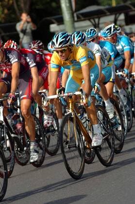 Alberto Contador (Spanien Astana) -  Radsport Herren Vuelta a Espana 2008, Spanienrundfahrt, Straßenradsport, Straße, Rad, Vdig Gruppe 21. Etappe: San Sebastian de los Reyes - Madrid