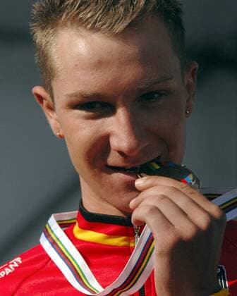 Patrick Gretsch (Deutschland) - Zweitplatzierter der U23 Straßenradsport WM 2008 in Varese Radsport WM Herren WM 2008, U23, U 23, Junioren, Nachwuchs, Straßenradsport, Straße, Rad, Einzelbild Zeitfahren, Einzelzeitfahren Varese