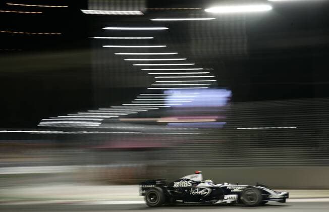 Nico Rosberg (Deutschland Williams) Motorsport Grand Prix Herren Großer Preis von Singapur 2008, Formel 1 Weltmeisterschaft, F1, F, GP, WM, Nachtrennen Einzelbild Singapur Dynamik,