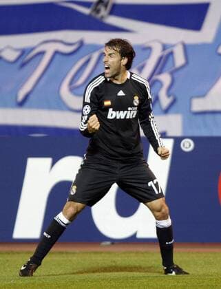 Ruud van Nistelrooy (Real Madrid) - Torjubel -  - NOxONLINExUSE Fußball EC 1 Herren Champions League 2008 2009, Real Madrid CF Einzelbild St. Petersburg Freude, Begeisterung,