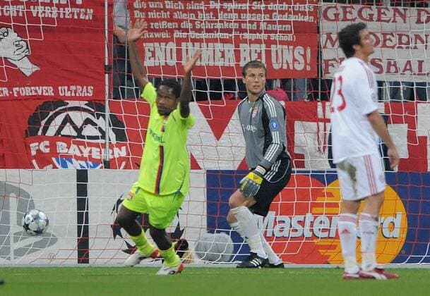 Torwart Michael Rensing (Bayern) enttäuscht nach dem Gegentor Fußball EC 1 Herren Champions League 2008 2009, FC Bayern München - Olympique Lyonnais, OL, Lyon Gruppe München Freude,