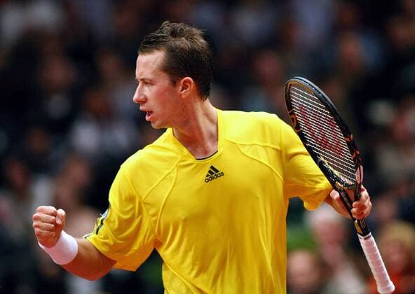 Philipp Kohlschreiber (Deutschland) jubelt -  Tennis Herren Bank Austria Tennis Trophy 2008, ATP Tour Einzelbild Wien Freude, Begeisterung,
