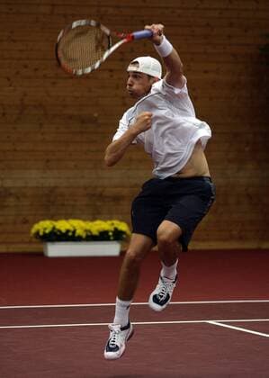 Denis Gremelmayr (Deutschland) Tennis Herren Davidoff Swiss Indoors 2008, ATP Tour Einzelbild Basel Dynamik,