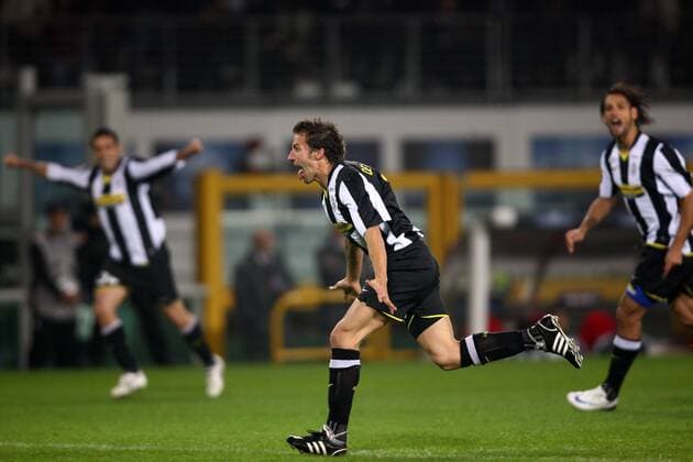Alessandro del Piero (Juventus Turin) - Torjubel -  Fußball EC 1 Herren Champions League 2008 2009, Juve Einzelbild Turin Freude,