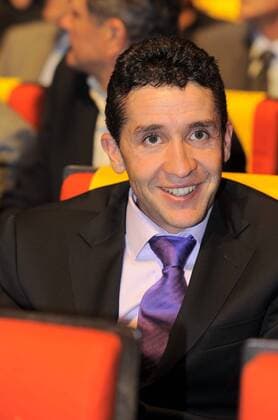 Carlos Sastre (Spanien CSC) bei der Präsentation der Strecke der Tour de France 2009 -  (pan28394) Radsport Herren Tour de France 2009, Vorschau 2008, Straße, Rad, Straßenradsport Porträt Paris