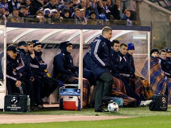 Trainer Viktor Goncharenko (Borisov, Mitte) -  Fußball EC 1 Herren Champions League 2008 2009, FC BATE Borisov Totale St. Petersburg