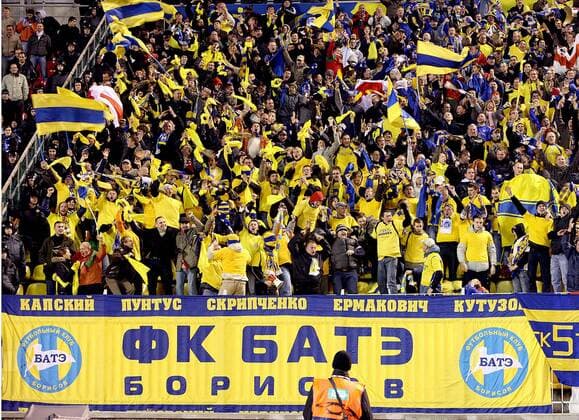Fans von BATE Borisov -  Fußball EC 1 Herren Champions League 2008 2009, FC BATE Borisov Totale St. Petersburg