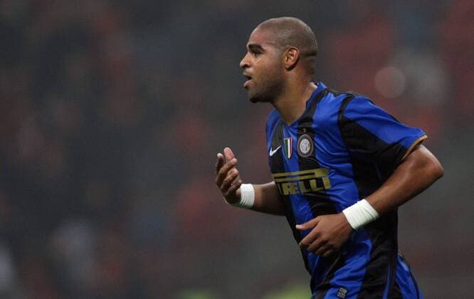 Adriano (Inter Mailand) - Torjubel -  Fußball EC 1 Herren Champions League 2008 2009, FC Internazionale Mailand Einzelbild Mailand