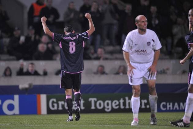 Yoann Gourcuff (Bordeaux, li.) - Schlußjubel -  Fußball EC 1 Herren Champions League 2008 2009, Girondins Bordeaux - CFR 1907 Ecomax Cluj 1:0 Gruppe Bordeaux
