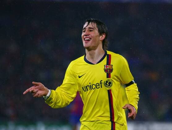Bojan Krkic (FC Barcelona) - Torjubel Fußball EC 1 Herren Champions League 2008 2009, FC Barcelona, Barca Einzelbild Basel Freude, 