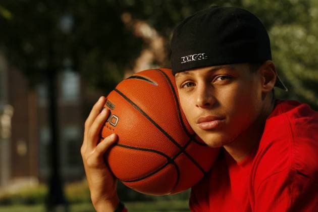 Stephen Curry (Davidson Wildcats) -  Basketball Herren NCAA College League 2008 2009, Collegebasketball, University of Davidson Einzelbild Davidson