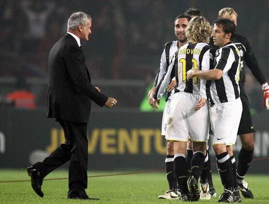 Trainer Claudio Ranieri (li.) und Alessandro del Piero (beide Juventus Turin, re.) - Schlussjubel -  Fußball Herren Serie A 2008 2009, 1. Italienische Liga, Juventus Turin, Vdig Juve Gruppe Turin