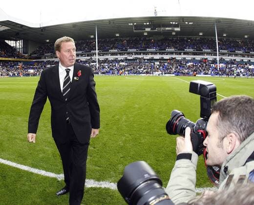 Trainer Harry Redknapp (Tottenham Hotspur) - EDITORIAL USE ONLY. No use with unauthorised audio, video, data, fixture lists, club league logos or live services. Online in-match use limited to 120 images, no video emulation. No use in betting, games or single club league player publications. Fußball Herren English Premier League 2008 2009, 1. Englische Liga, Tottenham Hotspurs, Spurs Einzelbild London