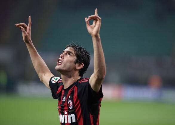 Kaka (AC Mailand) - Torjubel - Fußball Herren Serie A 2008 2009, 1. Italienische Liga, Milan Einzelbild Mailand Freude,