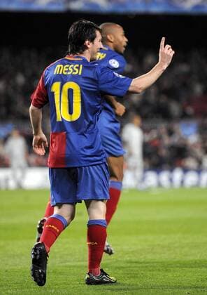 Lionel Messi (FC Barcelona) -  (pan18584) Fußball EC 1 Herren Champions League 2008 2009, Barca Einzelbild Barcelona