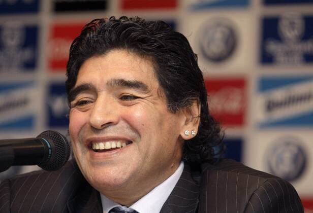 Diego Armando Maradona (Argentinien) wird als neuer Nationaltrainer vorgestellt -  (pan28585) Fußball Herren Nationalmannschaft 2008, Pressekonferenz, Pressetermin Porträt Buenos Aires
