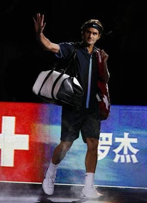 Roger Federer (Schweiz) -  Tennis WM Herren ATP Masters Cup 2008, Series, Tour, Einzelbild Shanghai