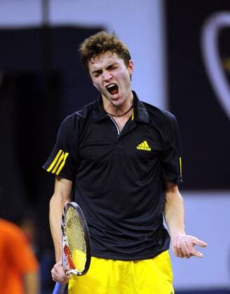 Gilles Simon (Frankreich) enttäuscht -  (IMC2008111215694) Tennis Herren ATP Masters Cup 2008, Series, Tour, Vdig Einzelbild Shanghai Enttäuschung,