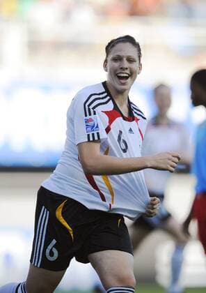 Kim Kulig (Deutschland U20) - Torjubel - Fußball WM Damen U20 WM 2008, U 20 Nationalteam, Nationaltrikot, Frauen, Frauenfußball Einzelbild Länderspiel Santiago de Chile Freude,