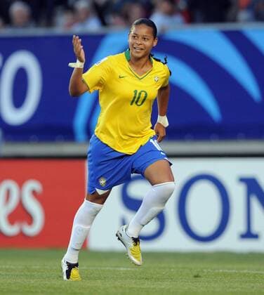 Francielle (Brasilien U20) - Torjubel - Fußball WM Damen U20 WM 2008, U 20, Länderspiel Nationalteam, Frauen, Frauenfußball, Nationaltrikot Einzelbild Temuco Freude,