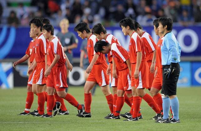 Enttäuschung Nordkorea U20 - Fußball WM Damen U20 WM 2008, U 20, Länderspiel Nationalteam, Frauen, Frauenfußball, Länderspiel, Nationaltrikot Totale Temuco Enttäuschung,