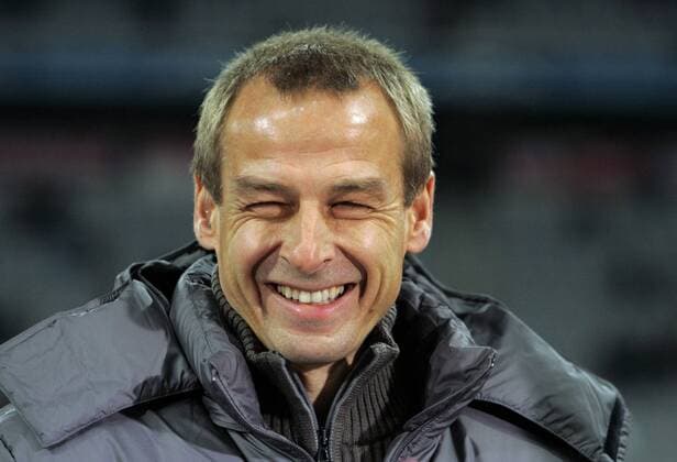 Trainer Jürgen Klinsmann (Bayern) gut gelaunt Fußball EC 1 Herren Champions League 2008 2009, FC Bayern München Porträt München Freude,