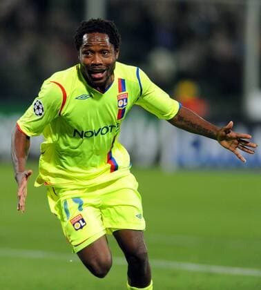 Jean Makoun (Lyon) - Torjubel -  Fußball EC 1 Herren Champions League 2008 2009, Olympique Lyonnais, OL Einzelbild Florenz Freude,