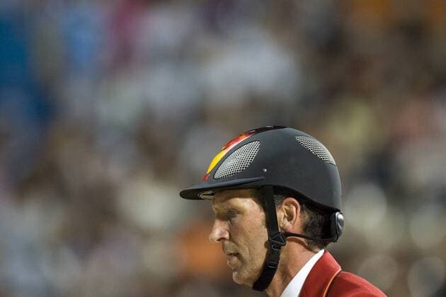 Ludger Beerbaum (Deutschland) Pferdesport OS Sommer Herren Olympische Spiele Peking, 2008, Sommerspiele, Reiten, Reitsport, Springreiten, Springen, Vdig Porträt Hongkong, Hong Kong
