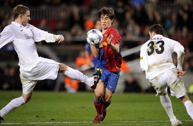 Bojan Krkic (FC Barcelona, Mitte) -  (pan29076) Fußball EC 1 Herren Champions League 2008 2009, FC Barcelona - Schachtjor Donezk, Barca Gruppe Barcelona Dynamik, Kampf,