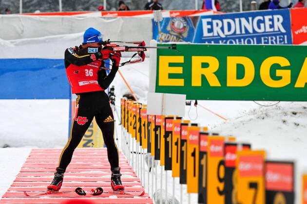 Michael Greis (Deutschland) -  Biathlon Herren Weltcup 2008 2009, Welt Cup, Worldcup, World, WC, 20km Einzelbild Hochfilzen