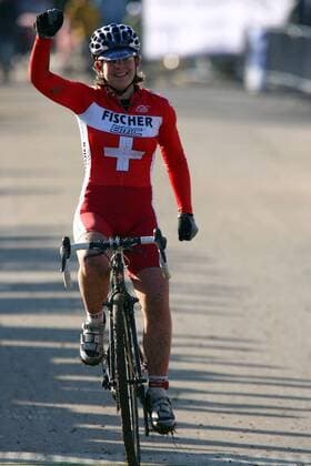 Jasmin Achermann (Schweiz Fischer BMC) gewinnt das Radquer Dagmarsellen 2008 Radsport Damen Internationales Radquer 2008, Rad, CrossCountry, Cros Country, Querfeldein, Querfeldeinsport Einzelbild Dagmarsellen Freude, 