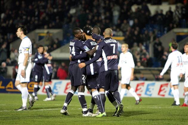 Torjubel Bordeaux -  (pan29447) Fußball Herren Coupe de la Ligue 2008 2009, Ligapokal, Pokal, Pokalspiel, Gruppe Bordeaux