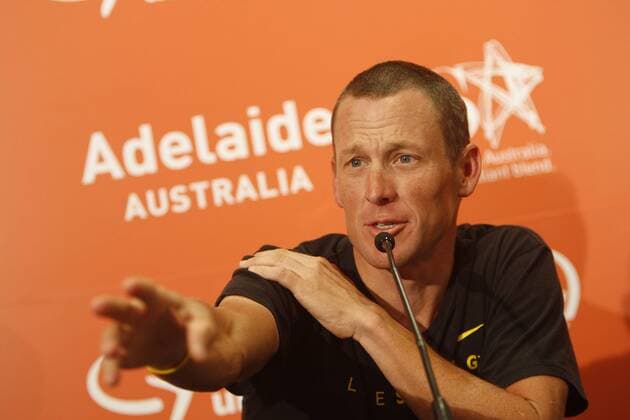Lance Armstrong (USA) während der Pressekonferenz anlässlich seines Comebacks bei der 11. Tour Down Under 2009 -  Radsport Herren 11. Tour Down Under 2009, Rad, Straßenradsport, Straße, Vdig o0 ProTour Einzelbild Adelaide