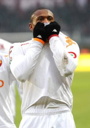 Julio Baptista (AS Rom) - Torjubel -  Fußball Herren Serie A 2008 2009, 1. Italienische Liga, AS Rom, Roma Einzelbild Turin Freude,