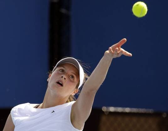 Tatjana Malek (Deutschland) Tennis Damen Australian Open 2009, Grand Slam, WTA Tour Einzelbild Melbourne Dynamik,