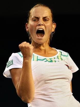 Jelena Dokic (Australien) jubelt -  Tennis Damen Australian Open 2009, Grand Slam, WTA Tour Einzelbild Melbourne Freude, Begeisterung,