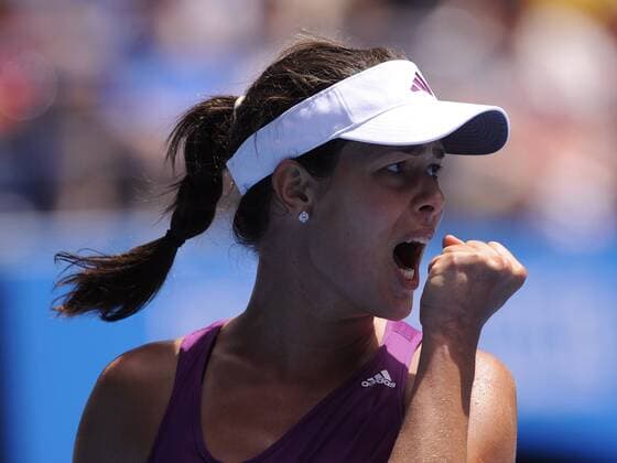 Ana Ivanovic (Serbien) jubelt Tennis Damen Australian Open 2009, Grand Slam, WTA Tour, Einzelbild Melbourne Freude, Begeisterung,